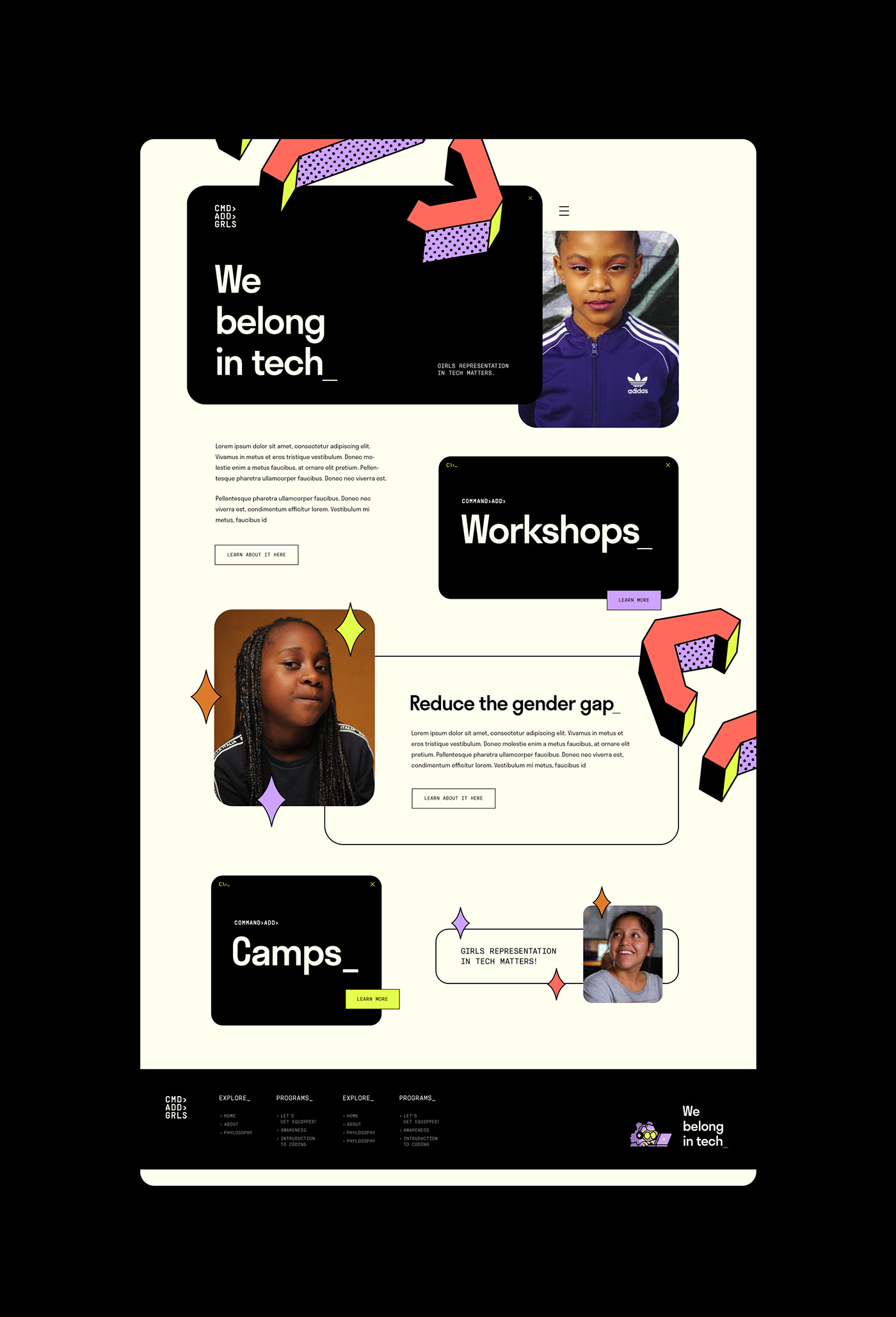Technology coding girls women inclusion tech teen nonprofit community identity