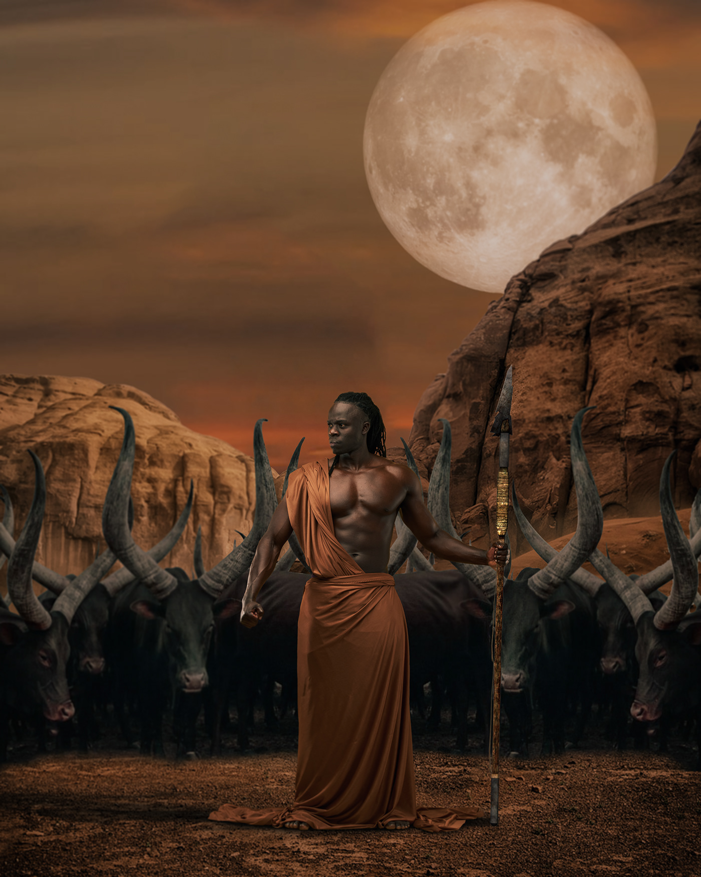 Composite concept fantasy fiction king melanin Photo Manipulation 