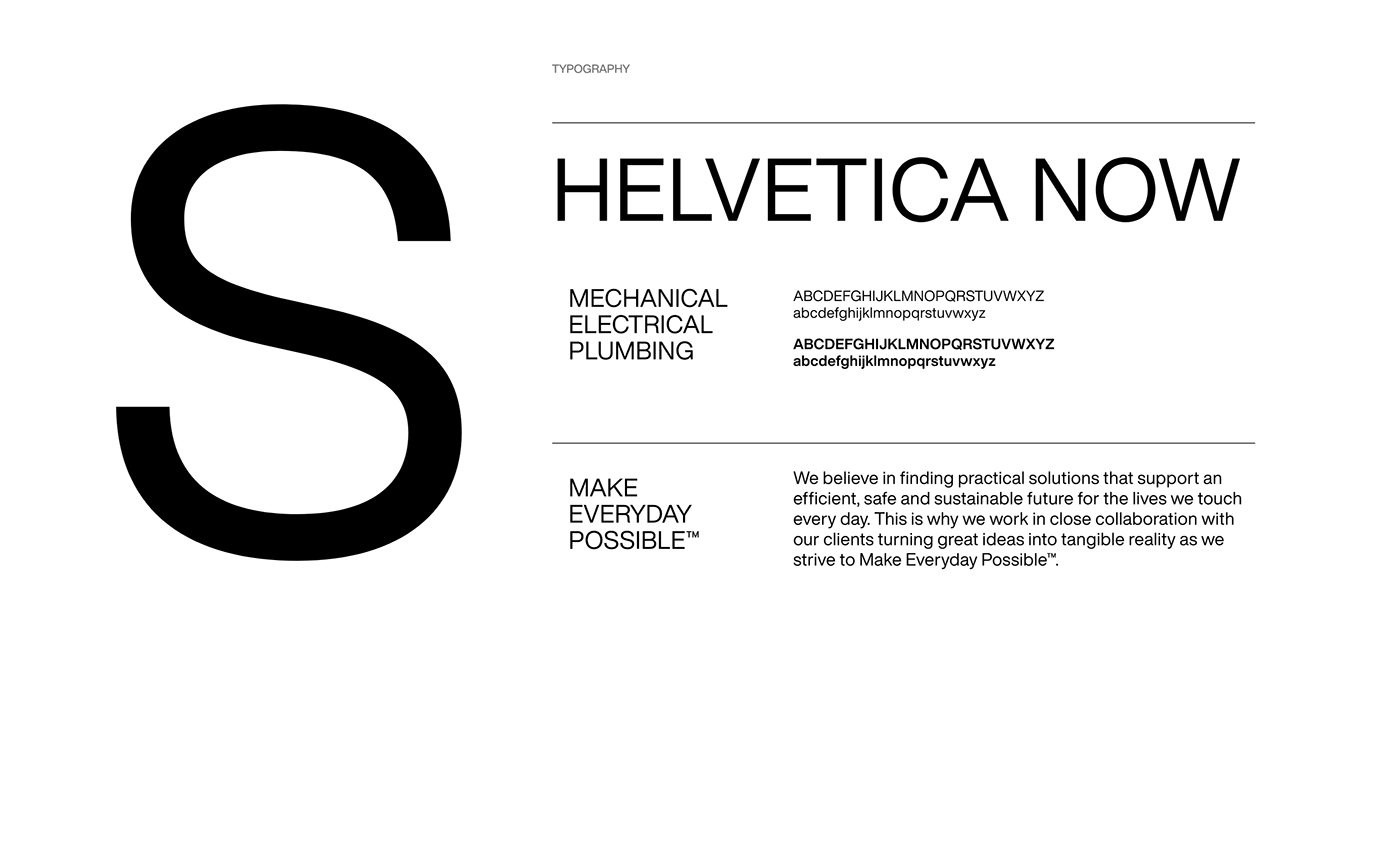 brand identity branding  construction Helvetica Now logo minimal red typography   visual identity Website