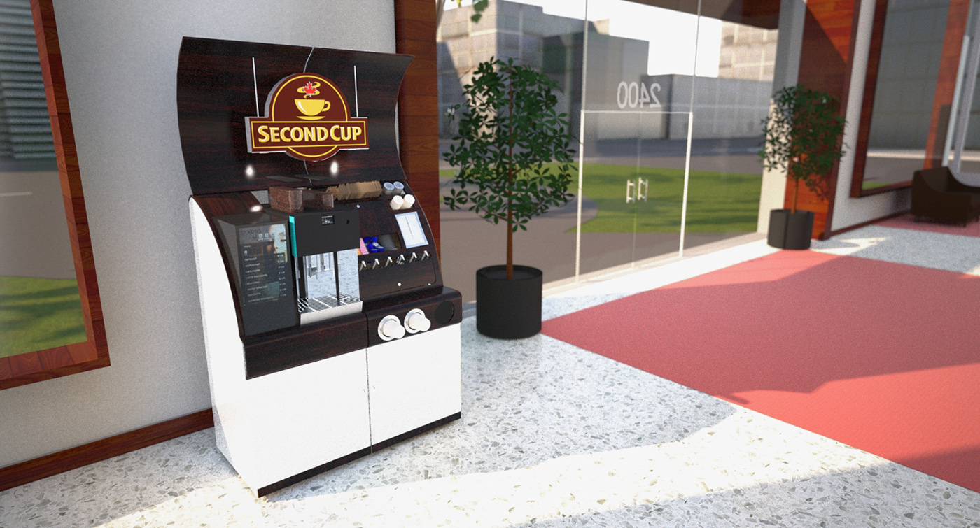 Kiosk Coffee wood plyboo mall airport Stand latte chocolate Second Cup vending