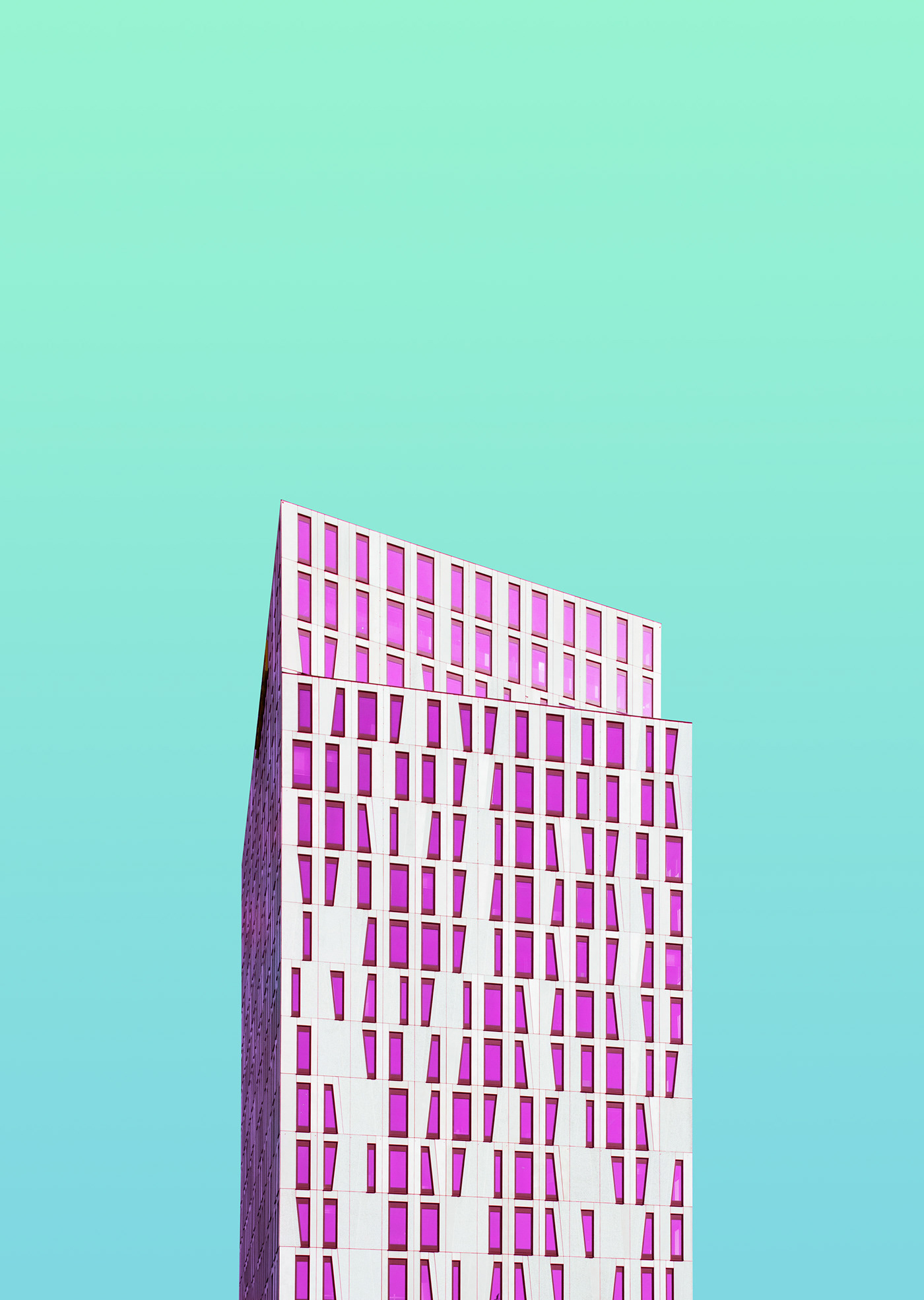minimal architecture city Rotterdam pastel Minimalism geometry building SKY Urban