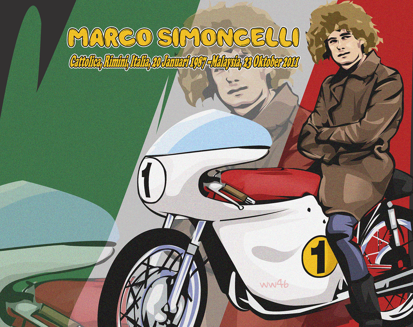 #motogp#marcosimoncelli#rip#cartoon#honda#italia