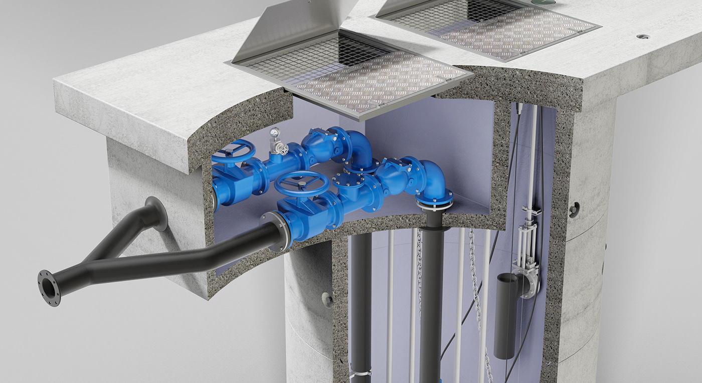 pump stations aquatec rendering Render visualisation 3D CAD cad showcase 2014