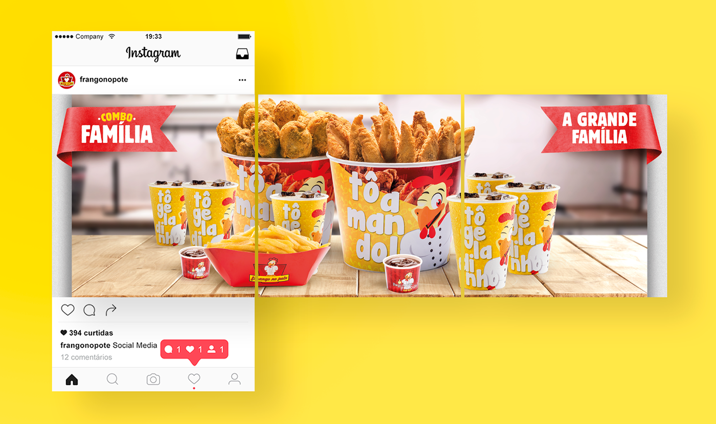 Fast food social media instagram chicken inspiration Social media post restaurante Food  Social Media Design Instagram Post