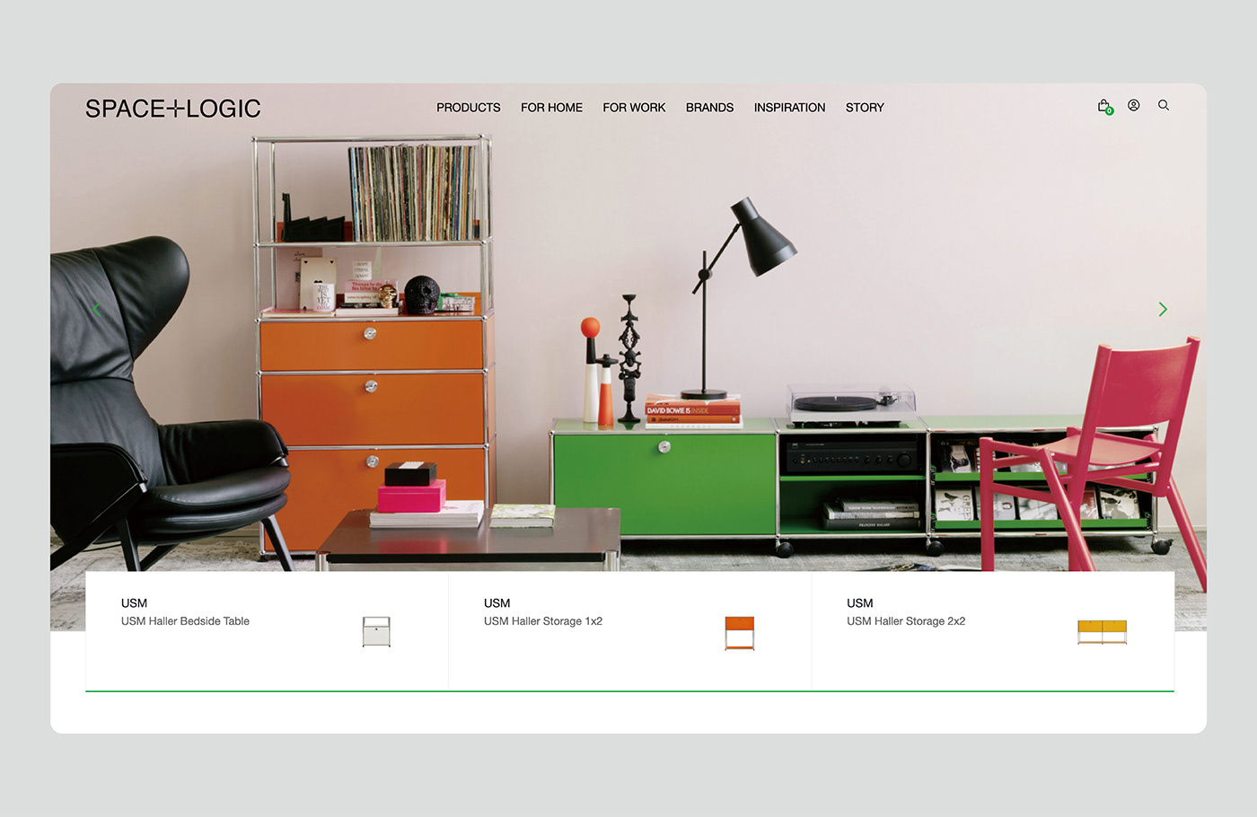 brand identity branding  functional furniture helvetica highend identity shop usm if design award