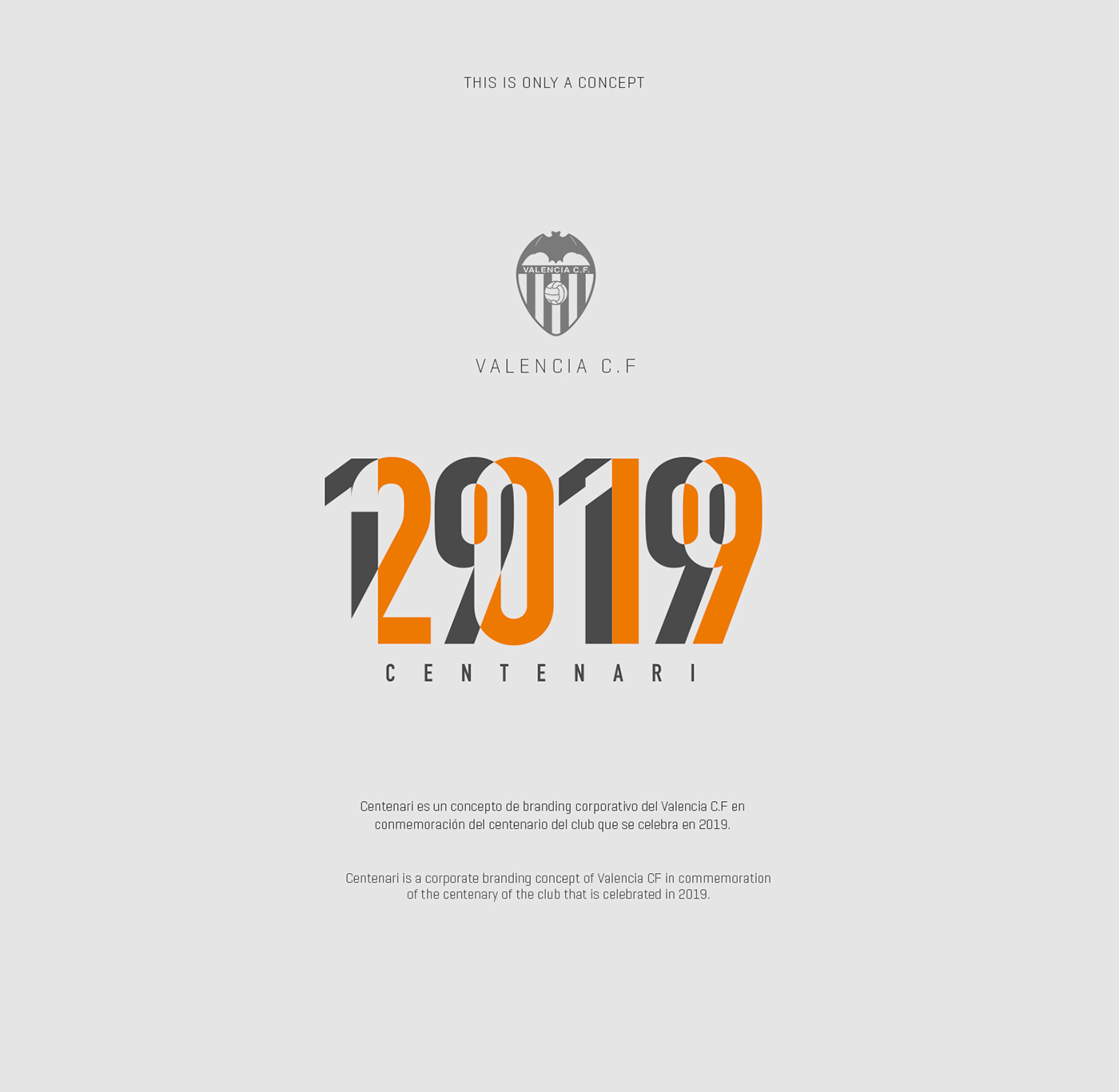 brand graphic design  football soccer centenary photoshop valencia orange Illustrator marca