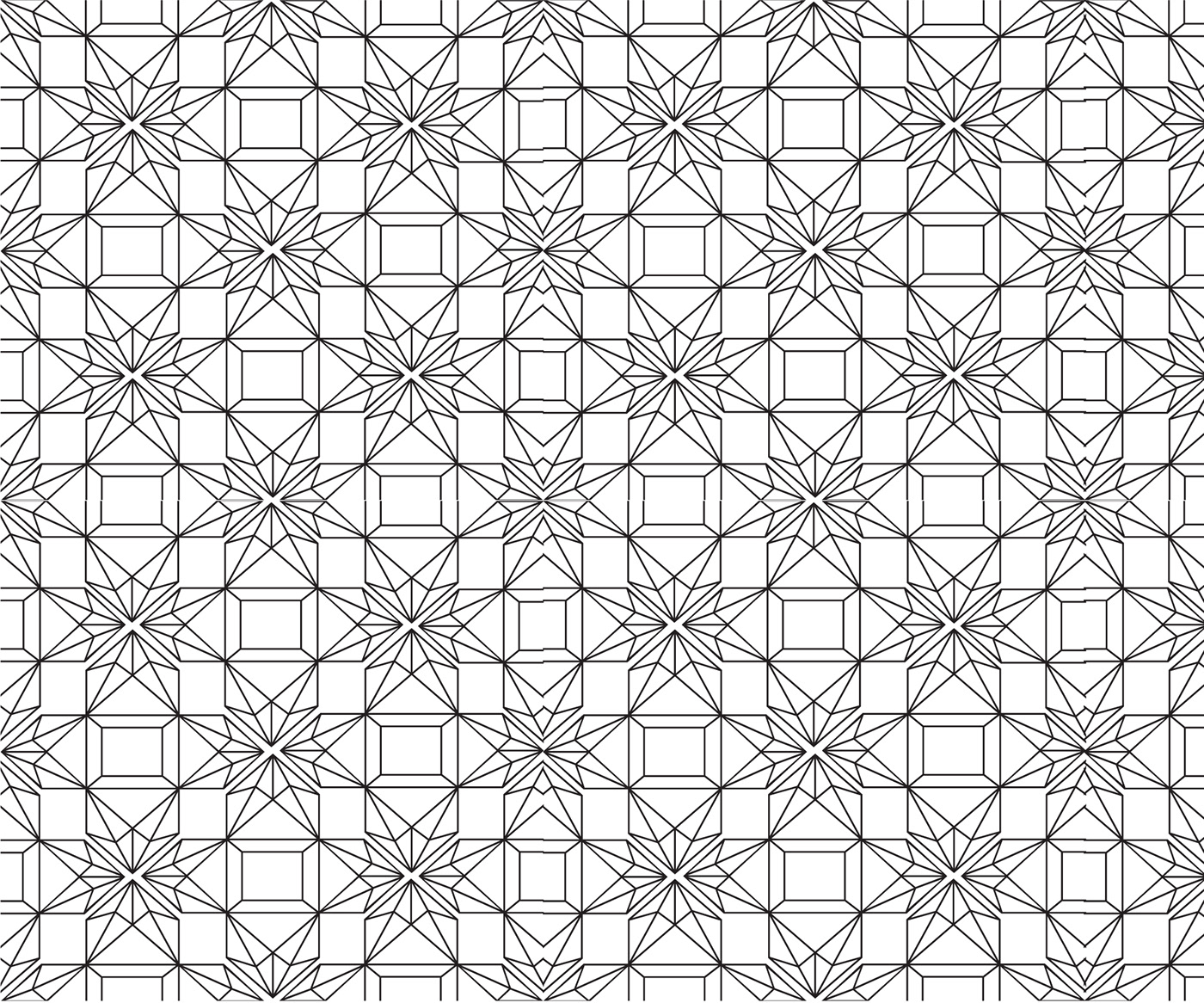 geometric pattern Patterning stars cubes lines intricate