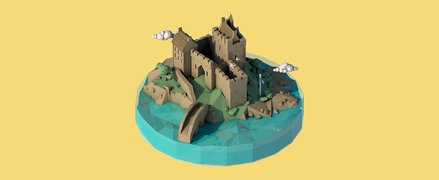 cardboard vr 3D Low Poly simple Isometric minimal Render inspire Case Study