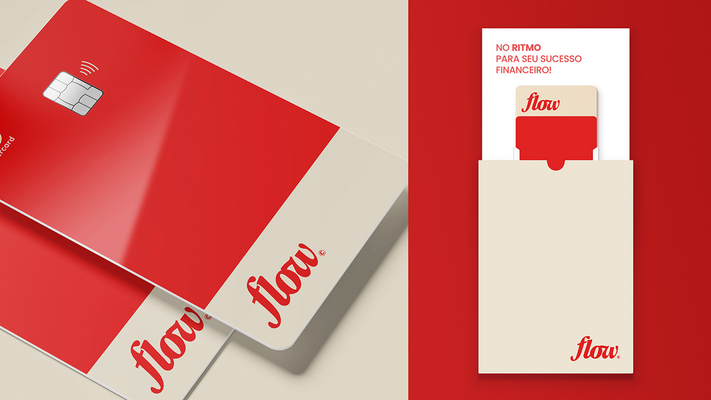 Creative red credit card
