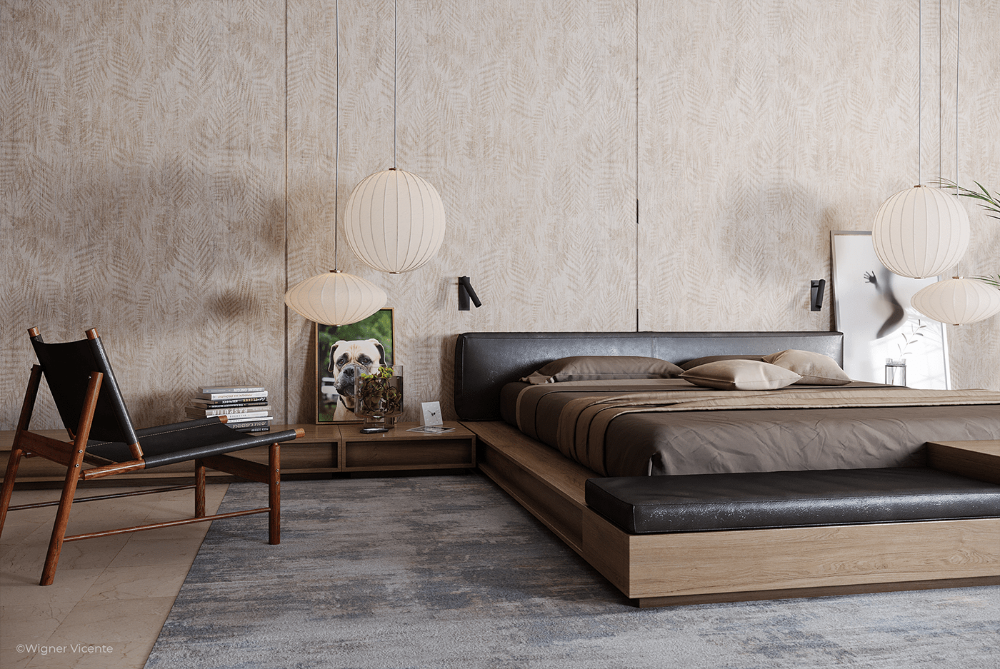 archviz bedroom cozy interiorism light mood photorealism siesta