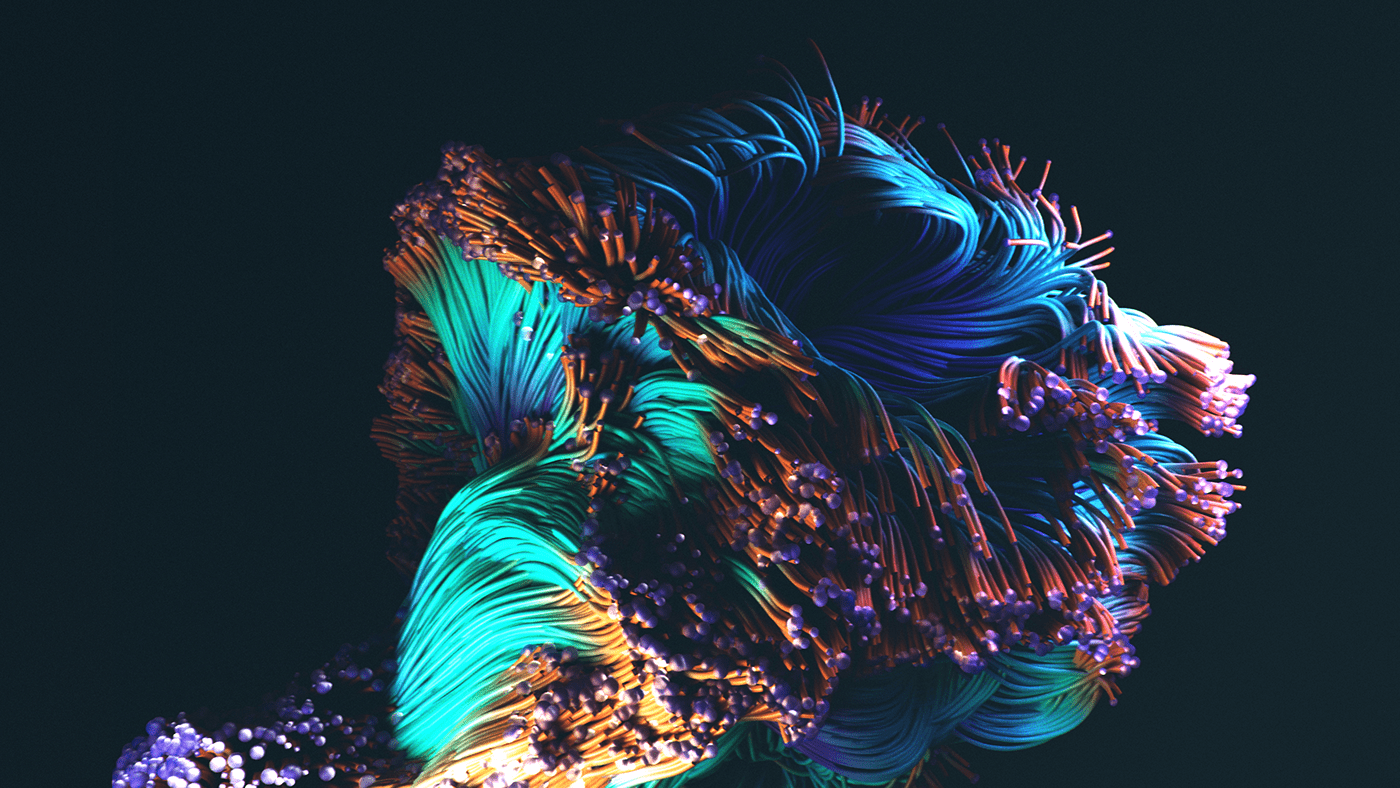 abstract redshift sea seaweed x-particles