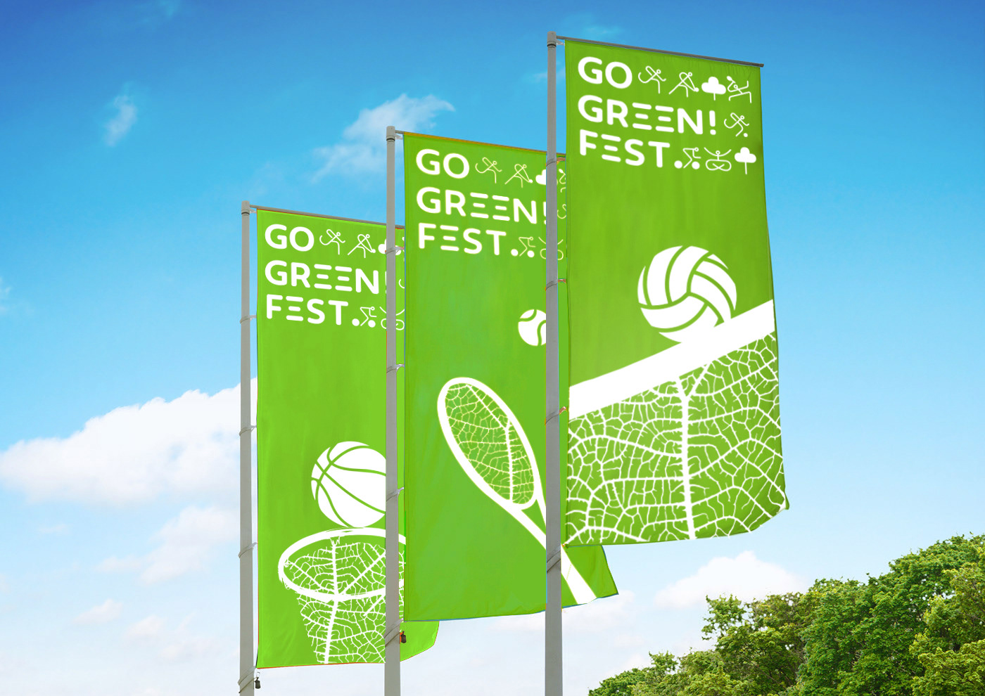 identity branding  graphic design  Sport festival identity Park sport green sport pictogramms fest animation 