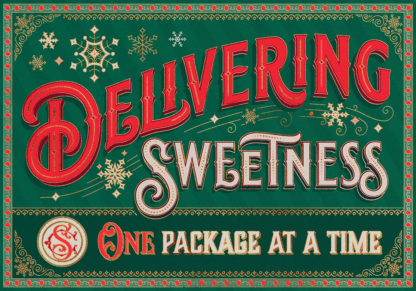 Christmas holidays Digital Art  typography   typography design