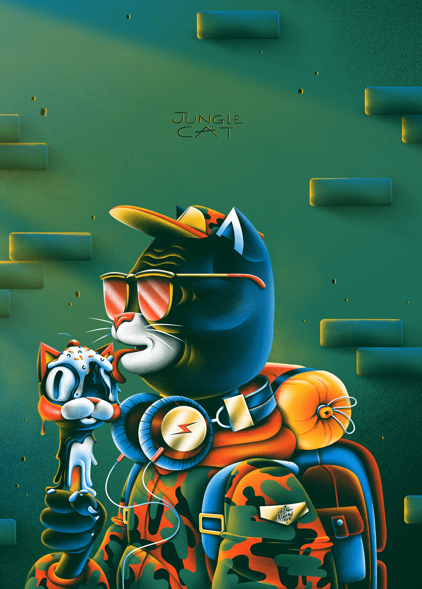 ILLUSTRATION  Digital Art  Character design Cat Urban jungle