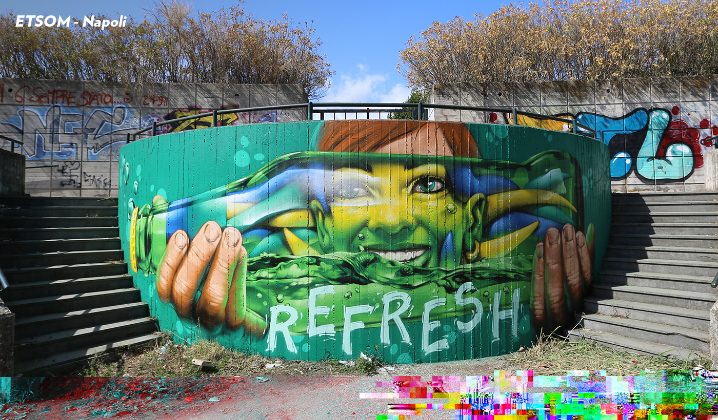 Sprite refresh the city Graffiti Urban Glitch arte Street Art  borntorefresh artkademy integrated