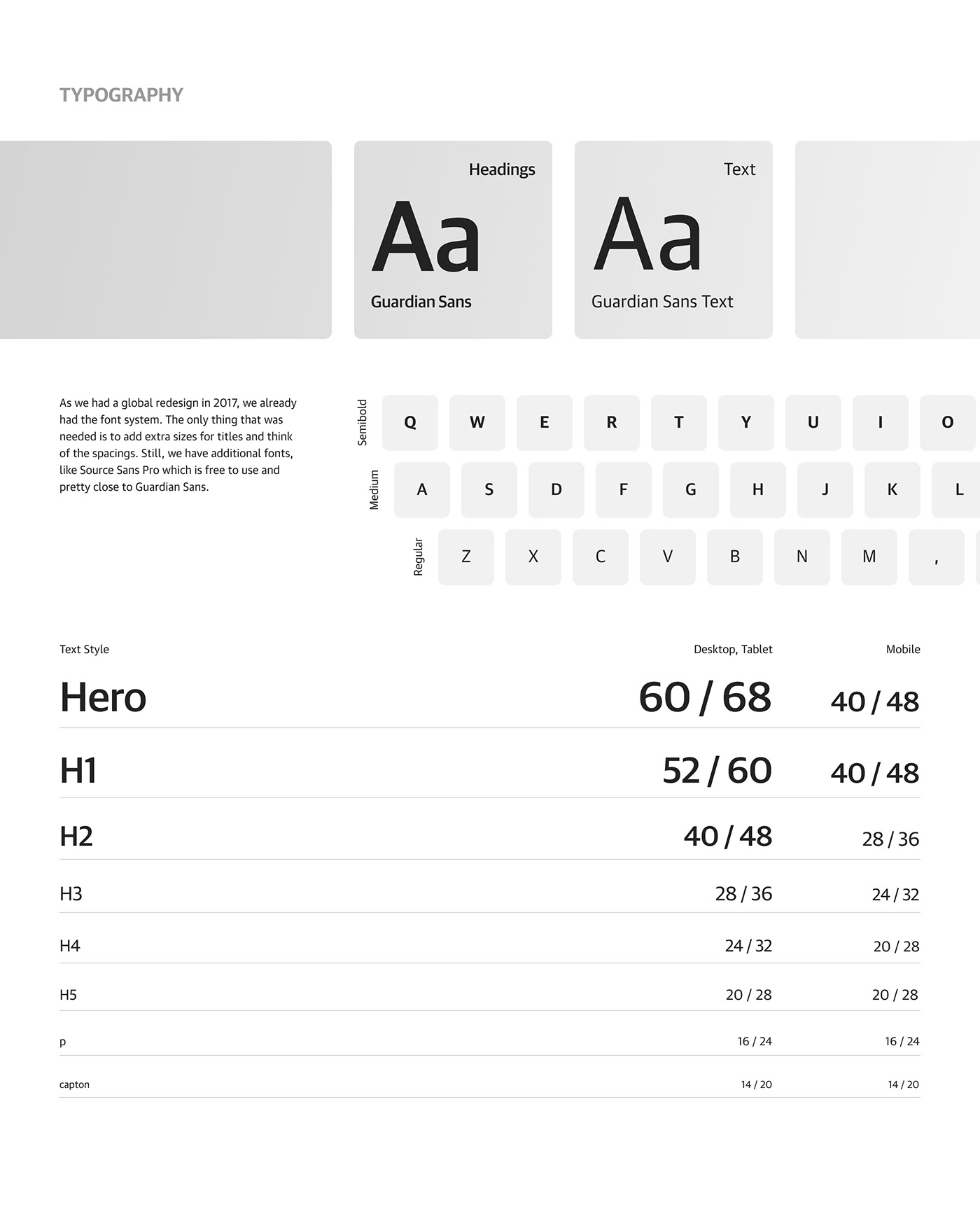 Font system and text styles