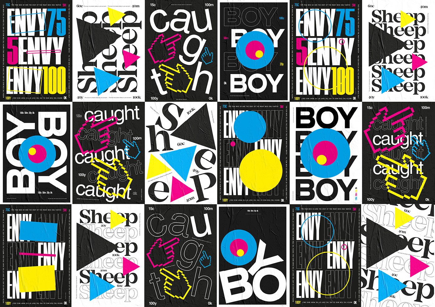 posters CMYK colour typography   Idioms type swiss