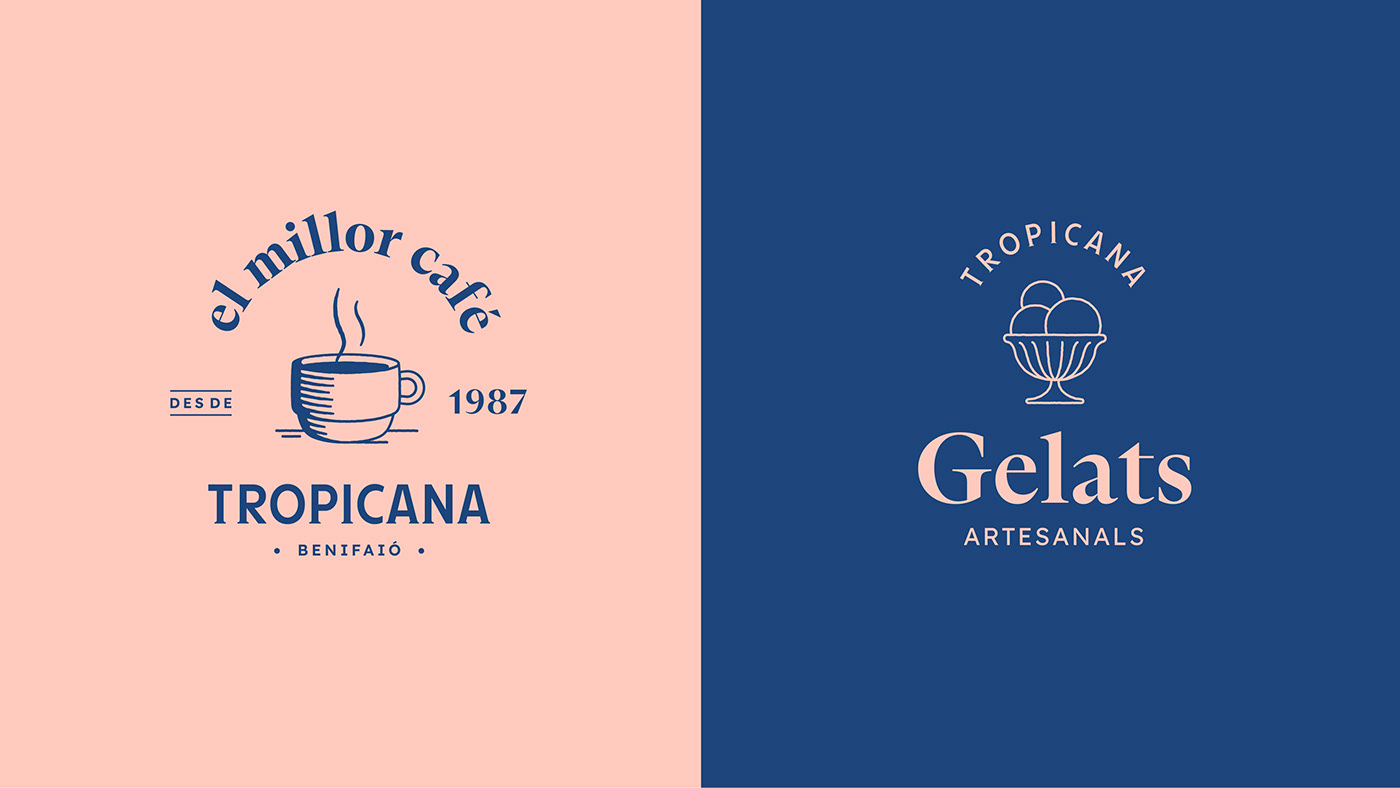 cafe cafeteria Coffee Food  heladeria helado ice cream icecream branding  Logo Design