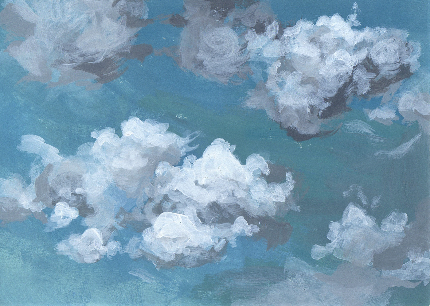 acrylic painting cloud paintig clouds Drawing  painting  