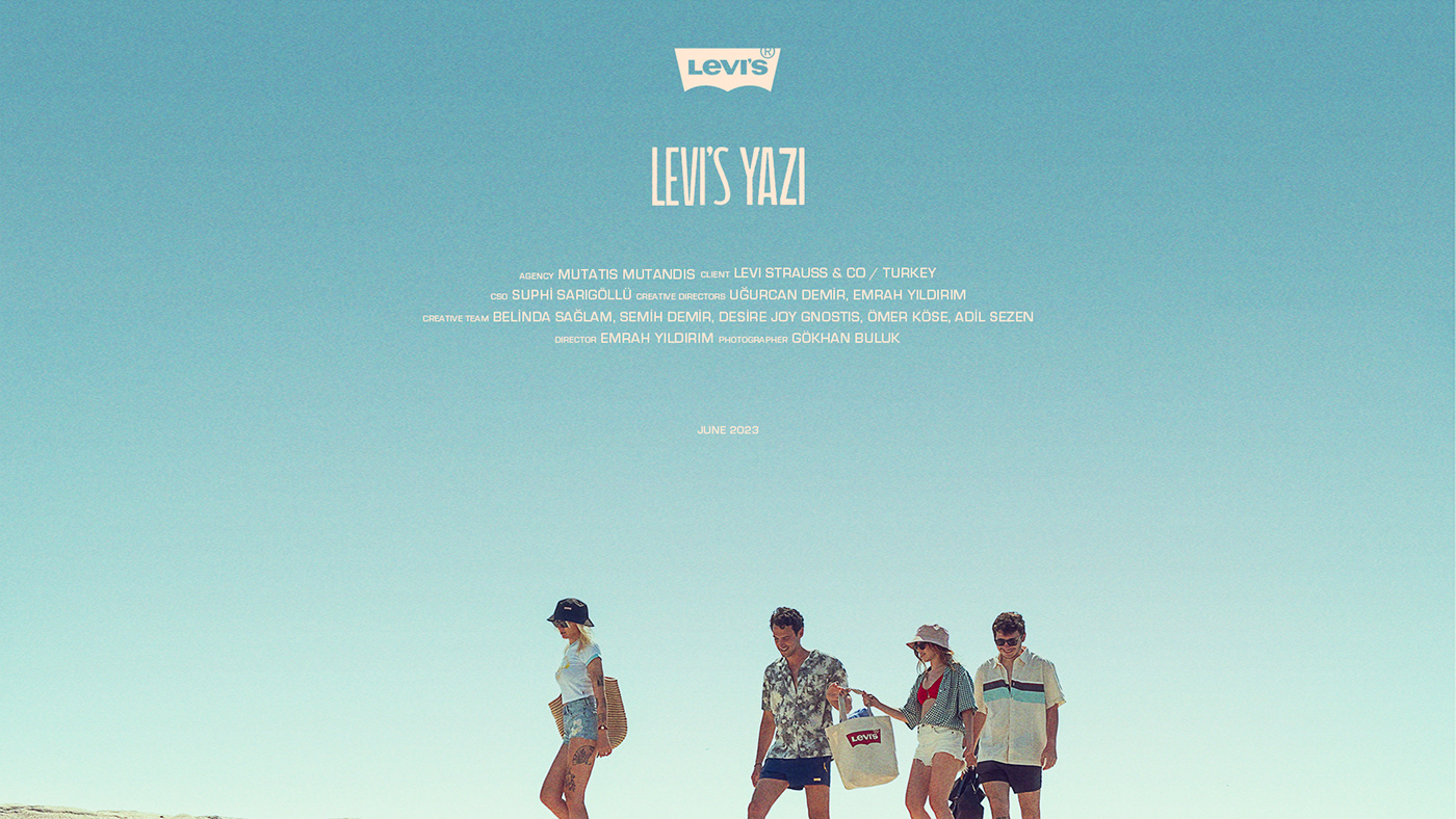 levi's summer commercial art direction  color correction Editing  Film   cinematography Summer Poster levis yazı