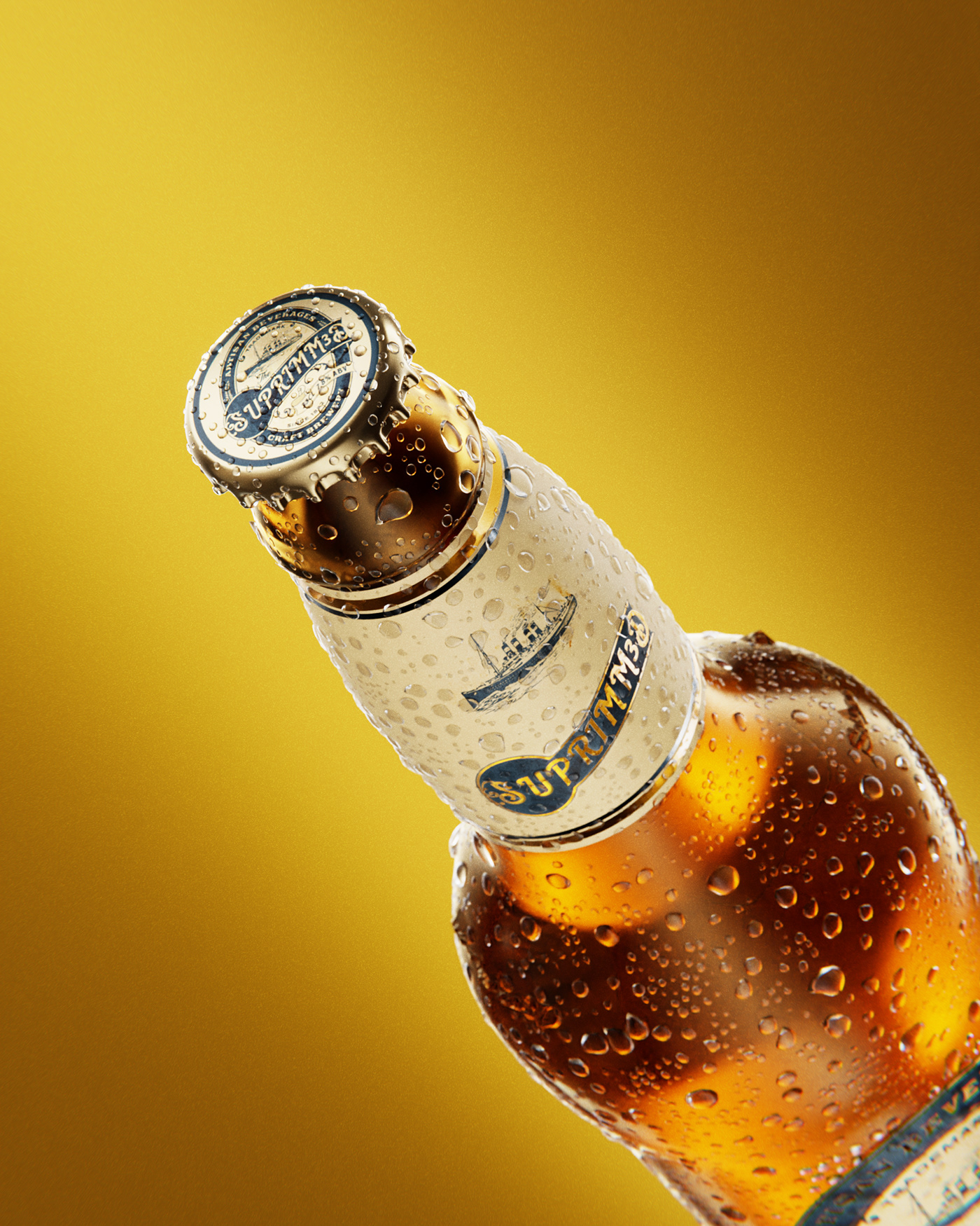 beer beer label alcohol beverage Packaging drink Advertising  3D product blender