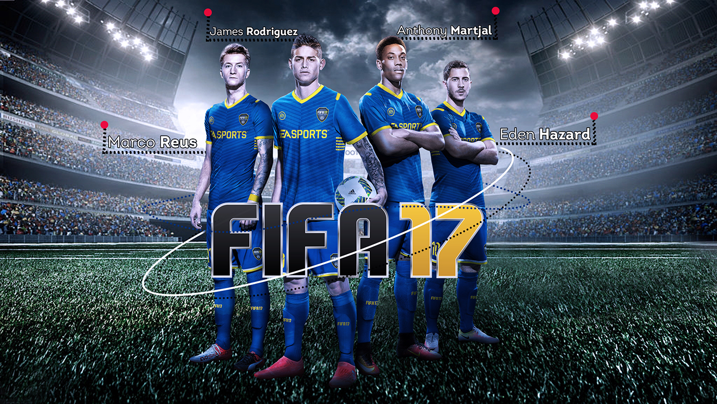 Fifa 17 poster football graphic design  manipulation