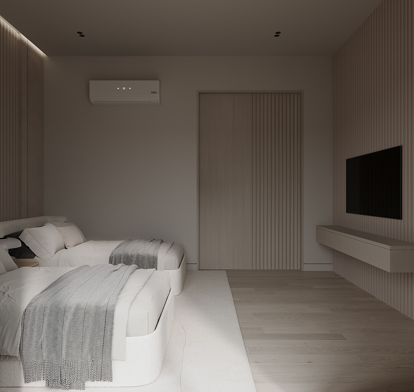 bedroom Interior architecture modern corona Render visualization free decor interior design 