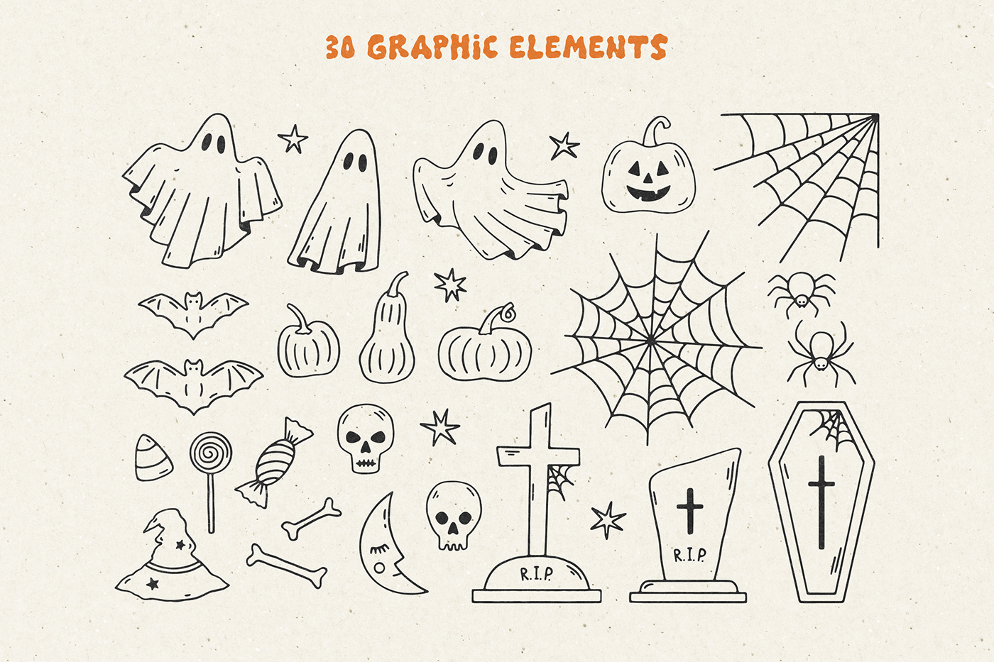 Halloween spooky font halloween pumpkin ghost ILLUSTRATION  Halloween Design horror font halloween font SCARY FONT