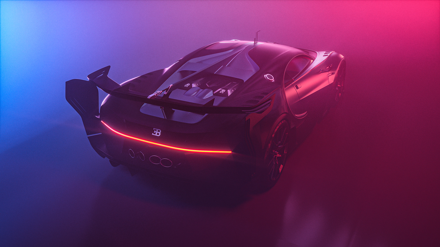 automotive   bugatti car CGI cinema4d color look octane Performance transportation