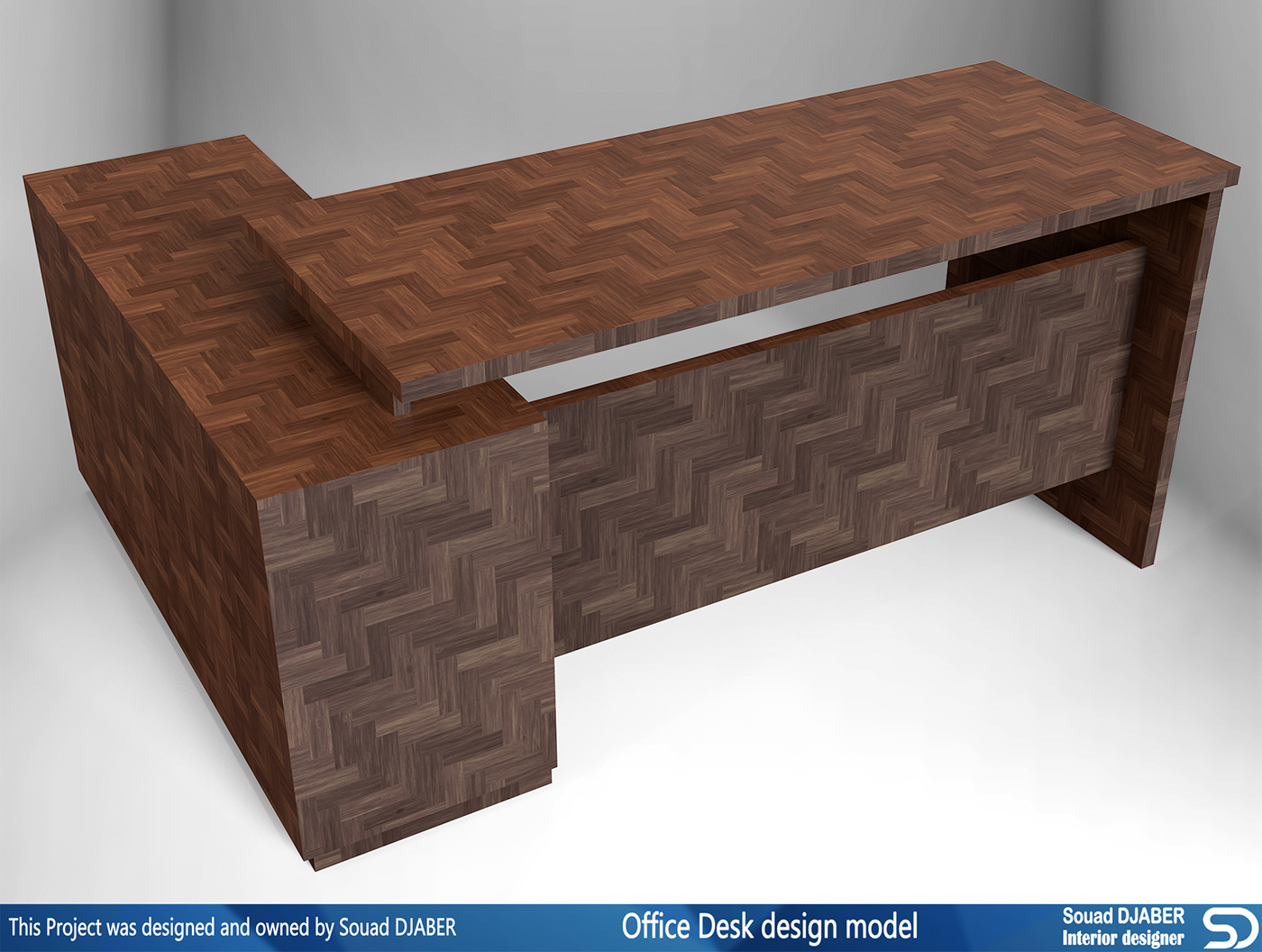office desk desks interiors office furniture interior design  Souad djaber CGI 3D model