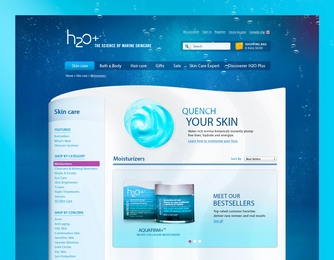 h2o  site  website  clean  fresh