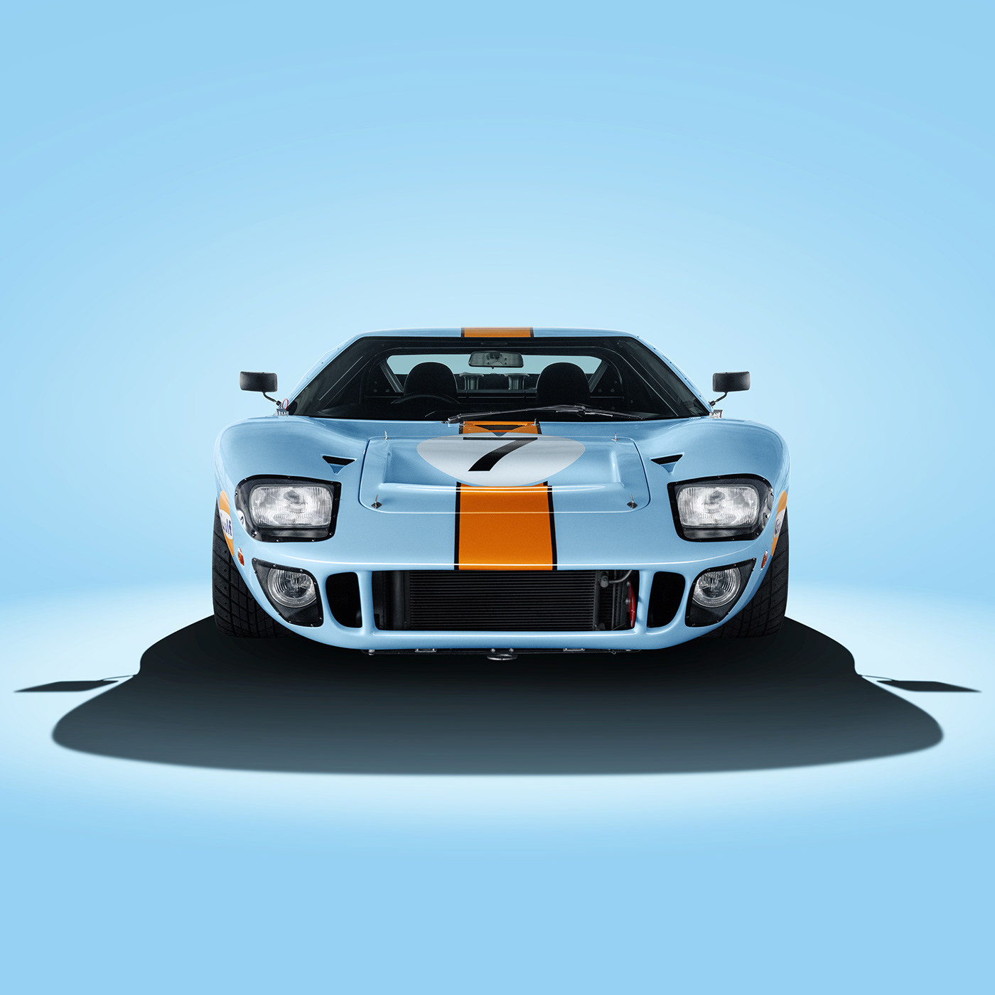 car automotive   Photography  retouching  Ford GT40 carphotography Automotive Photography Retro gulf