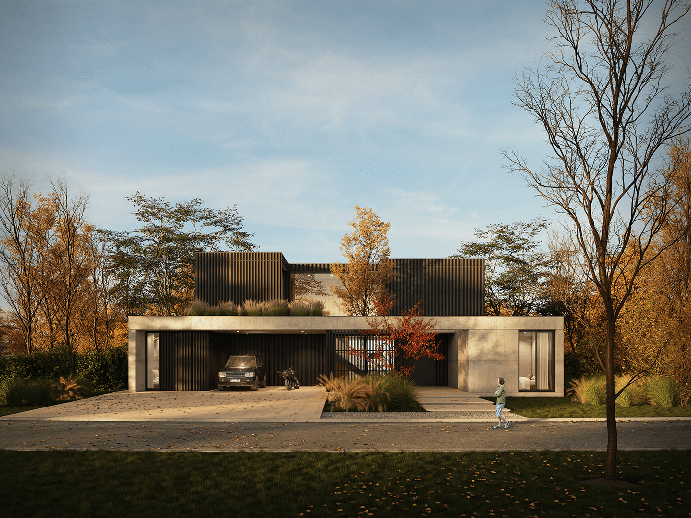 3ds max architecture archviz CGI corona exterior house interior design  Render visualization
