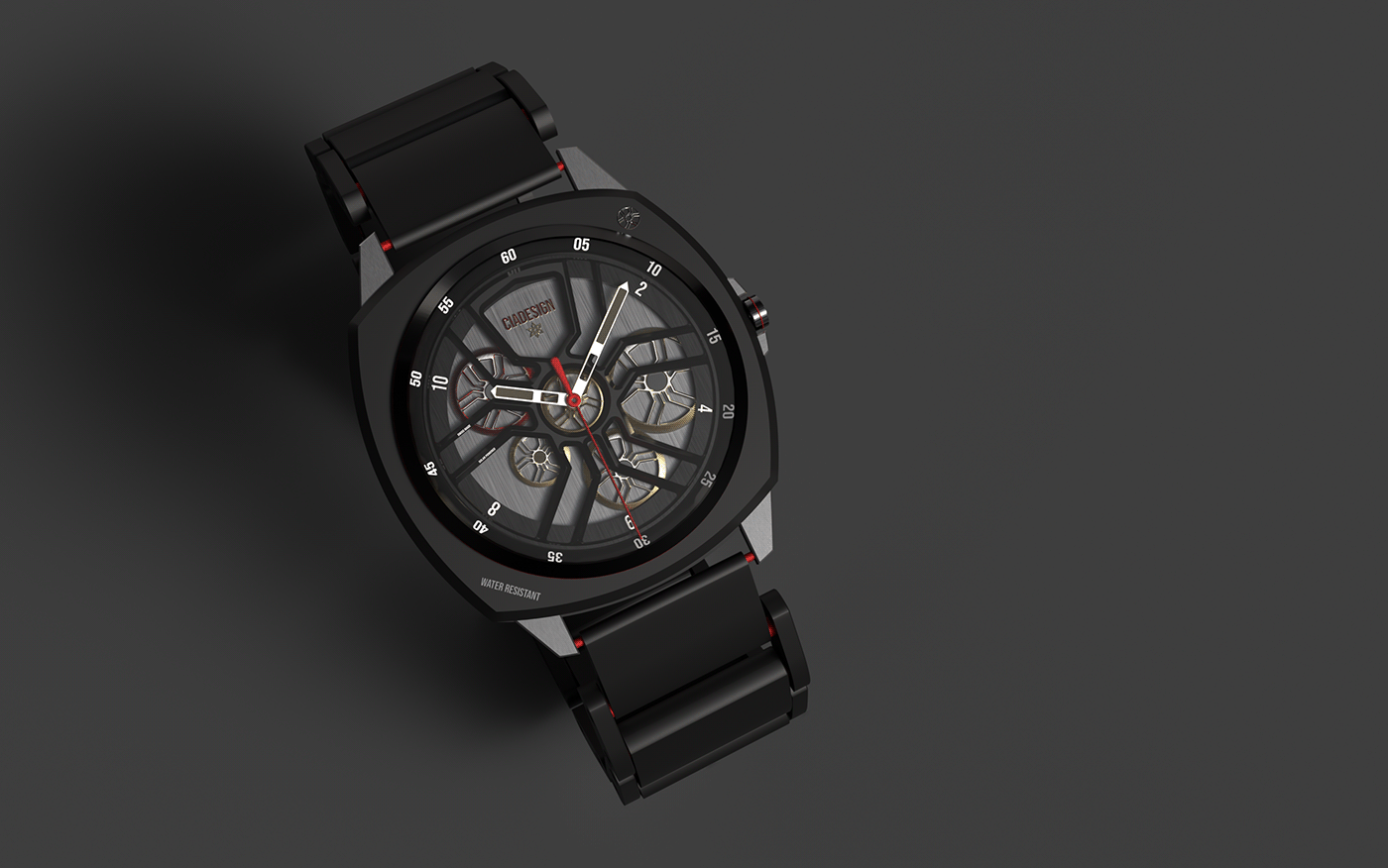 3D 3d design 3d modeling branding  luxury metal montre watch