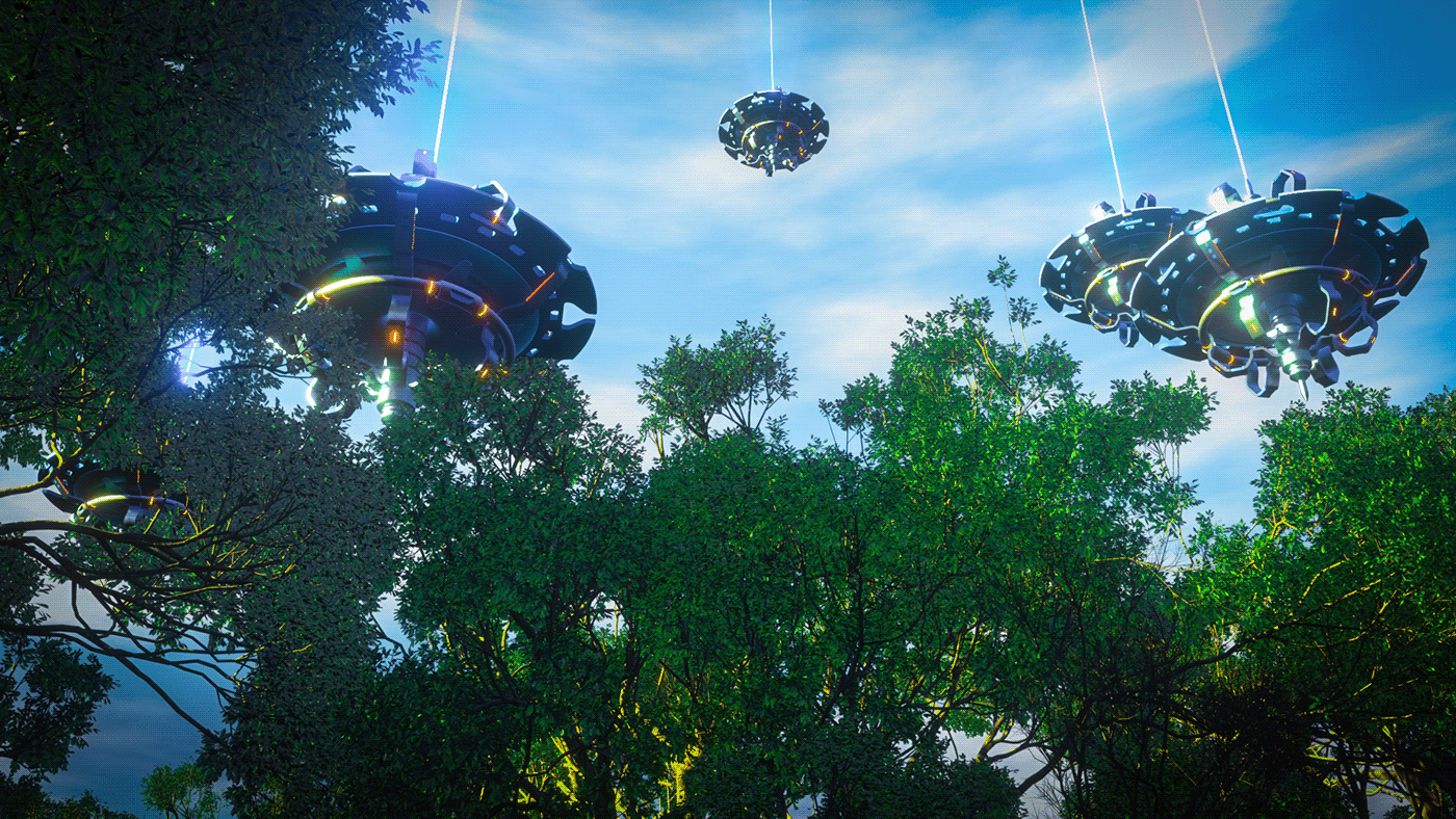 SKY forest vehicles lasers