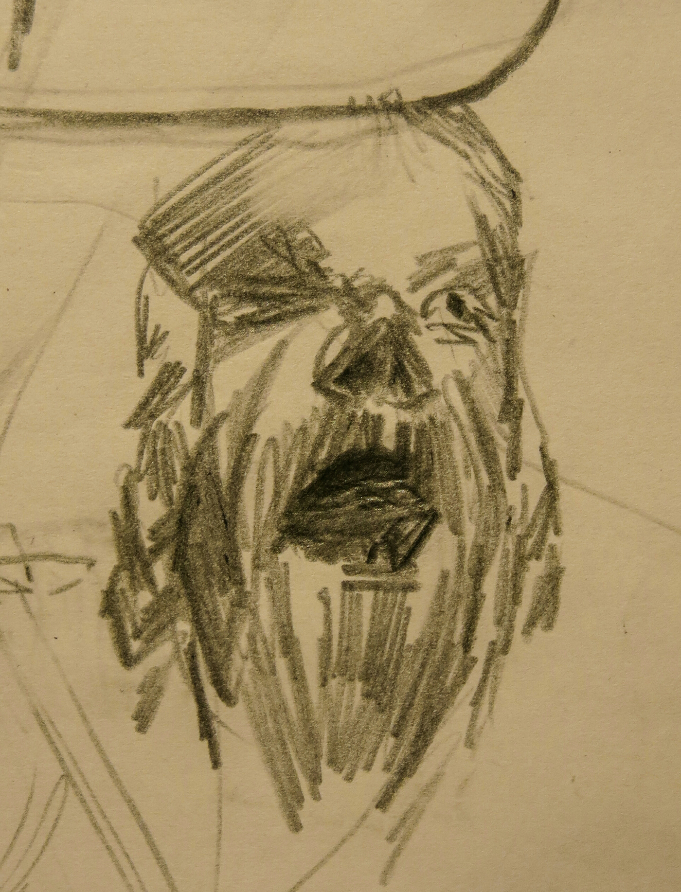 viking danilmariia head sketch blood raw drawing