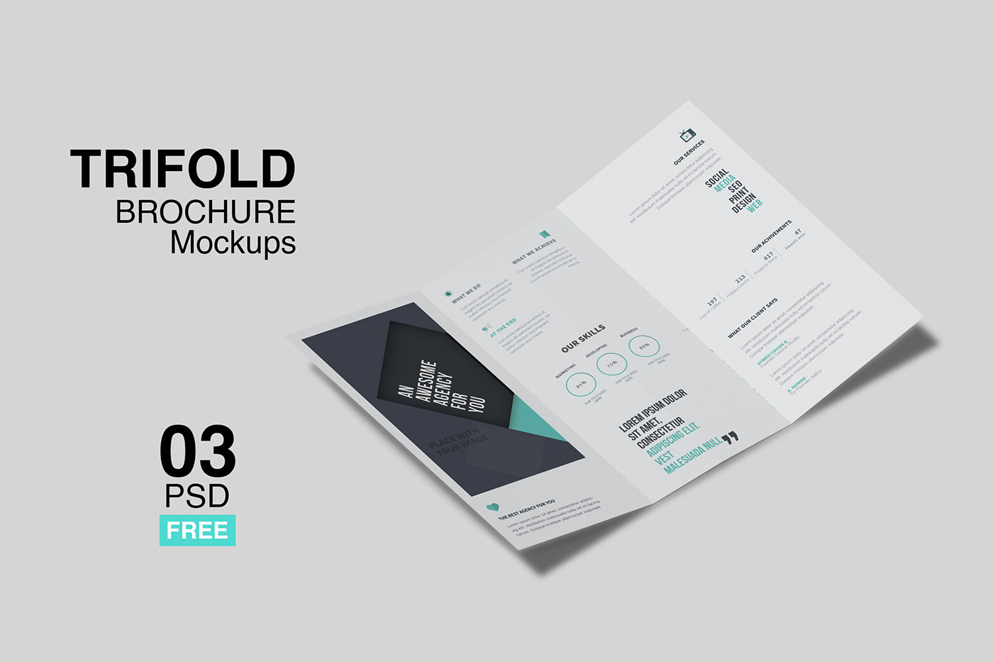 trifold mockup Mockup design mockup presentation design design editorial design  trifold brochures brochures graphic design  realistic mockup