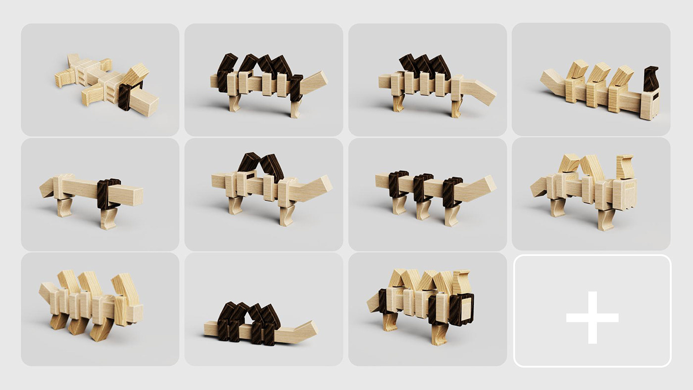 toy design  building blocks wood tenon