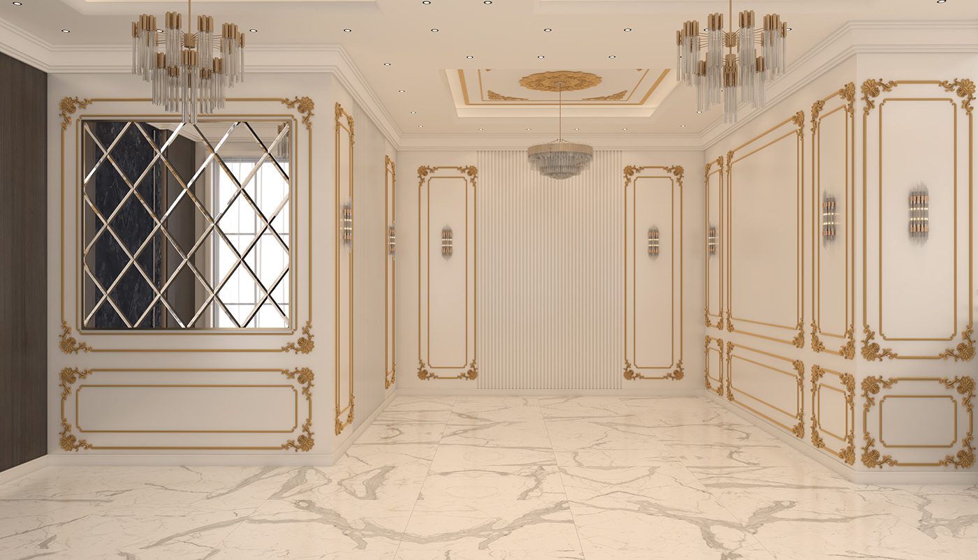 3ds max architecture Classic indoor interior design  Render vray