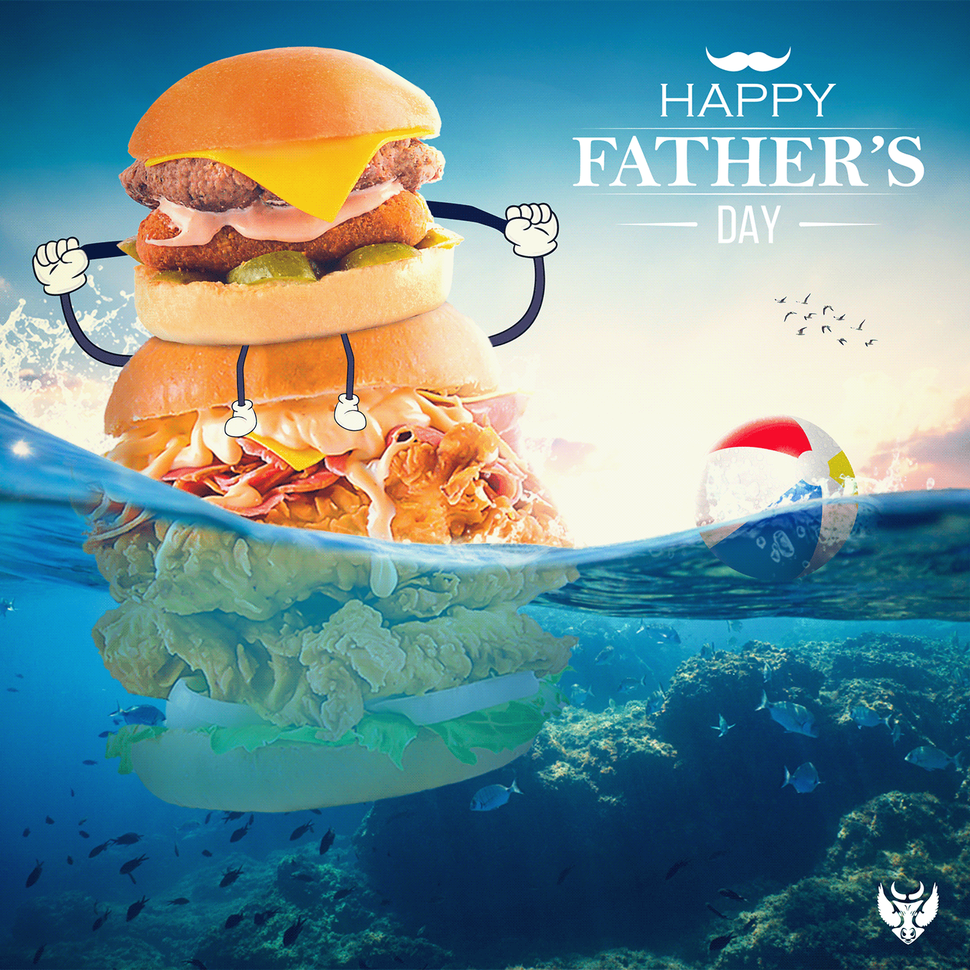 ads Advertising  burger designer Food  happy father's day marketing   social media Social media post Socialmedia