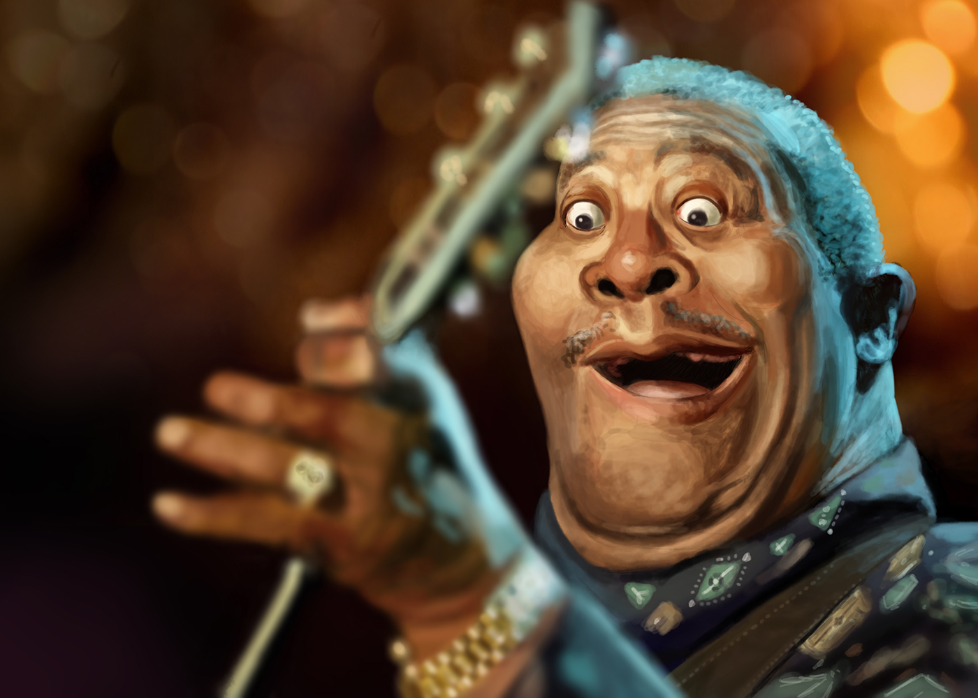 blues  bb king John Lee Hooker guitar carttonig photoshop caricature   blues legends Singer Brasil Rio de Janeiro pepelife jorge pepelife desenho