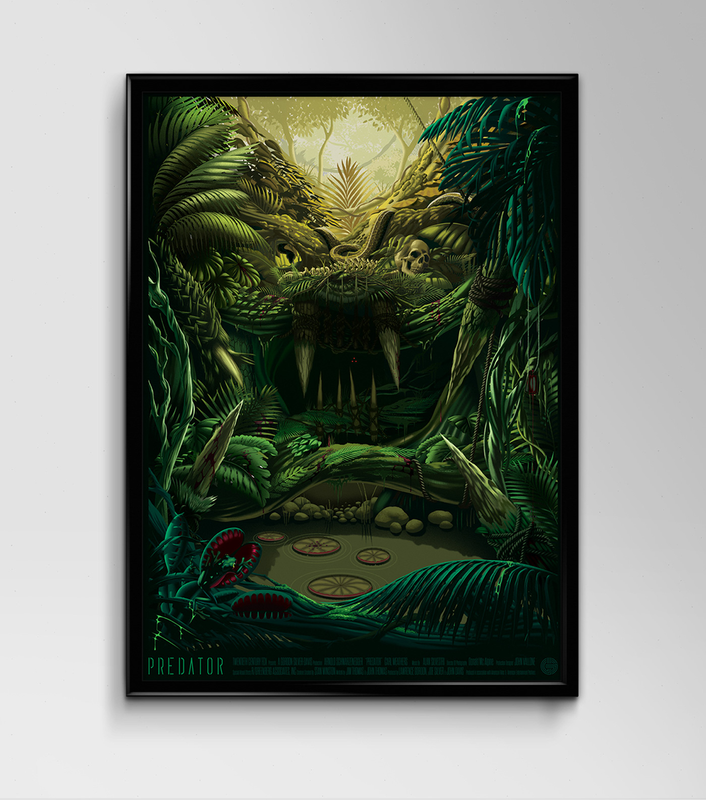 jungle ILLUSTRATION  digital painting Poster Design plants detail digital illustration graphic art horror