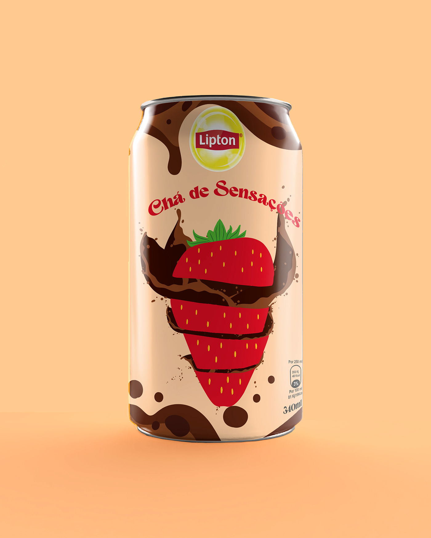ice tea design Lipton Illustrator Graphic Designer soda can