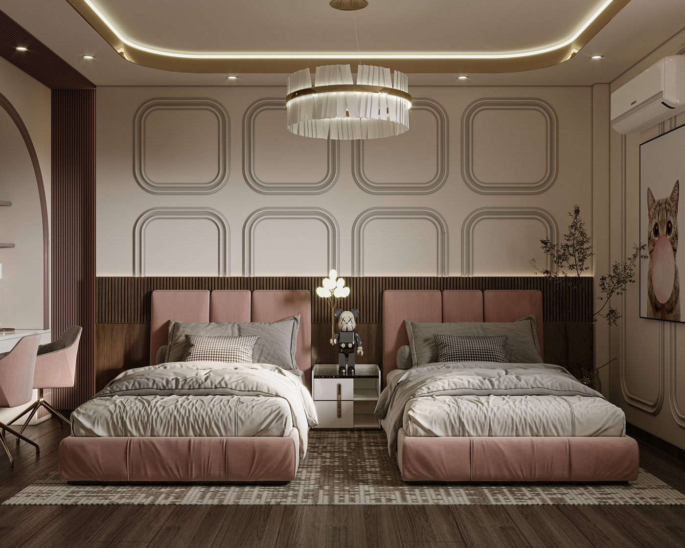 bed interior design  Render visualization 3ds max modern archviz corona architecture design