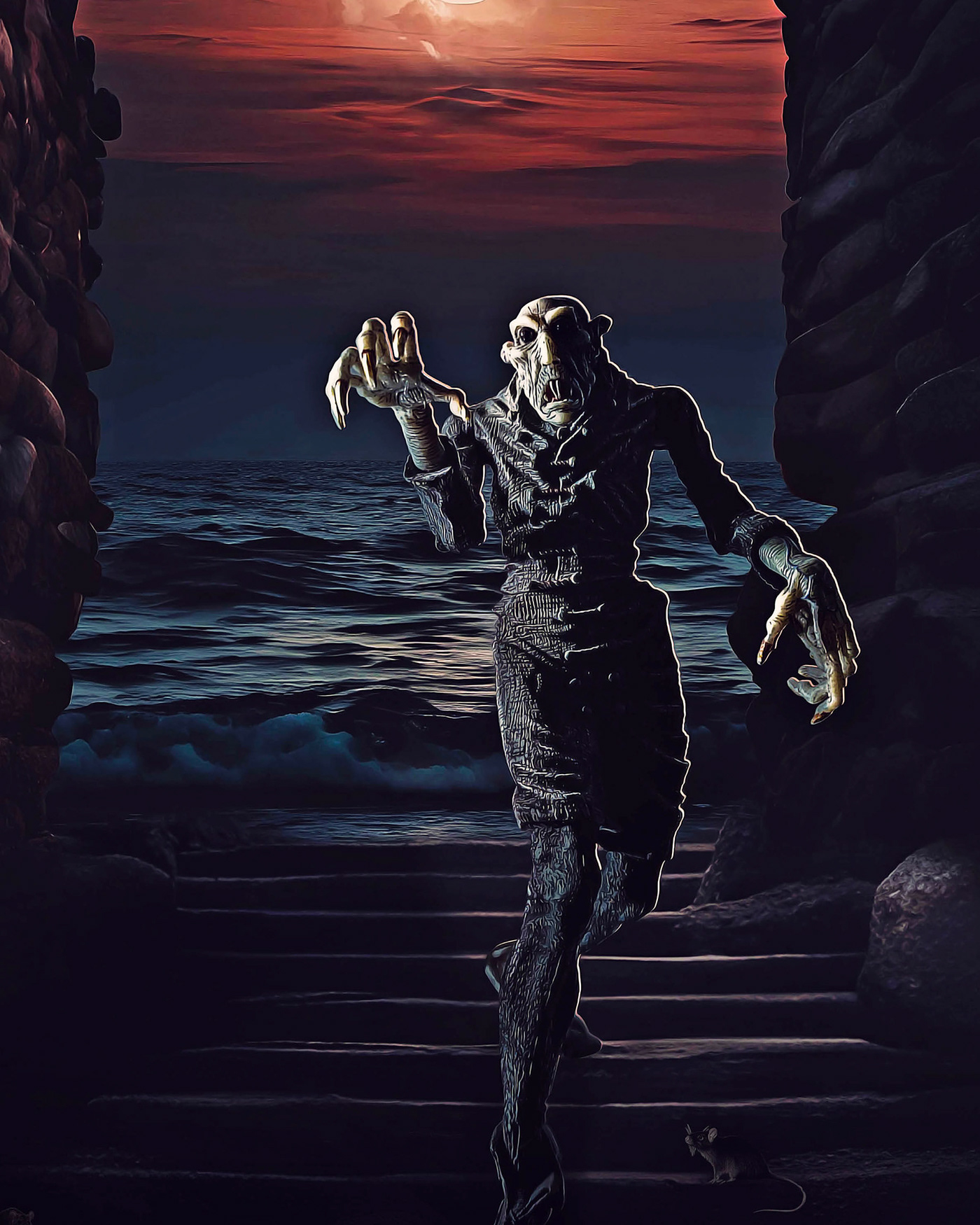 nosferatu horror dracula vampire blood Digital Art  Character design  concept art digital illustration toyphotography