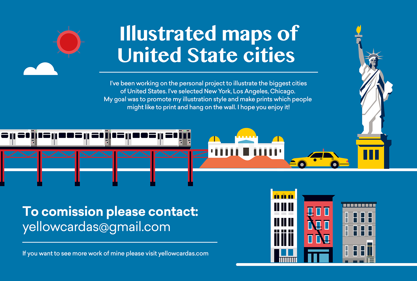 ILLUSTRATION  vector maps illustrated maps chicago Los Angeles New York Cities illustrated