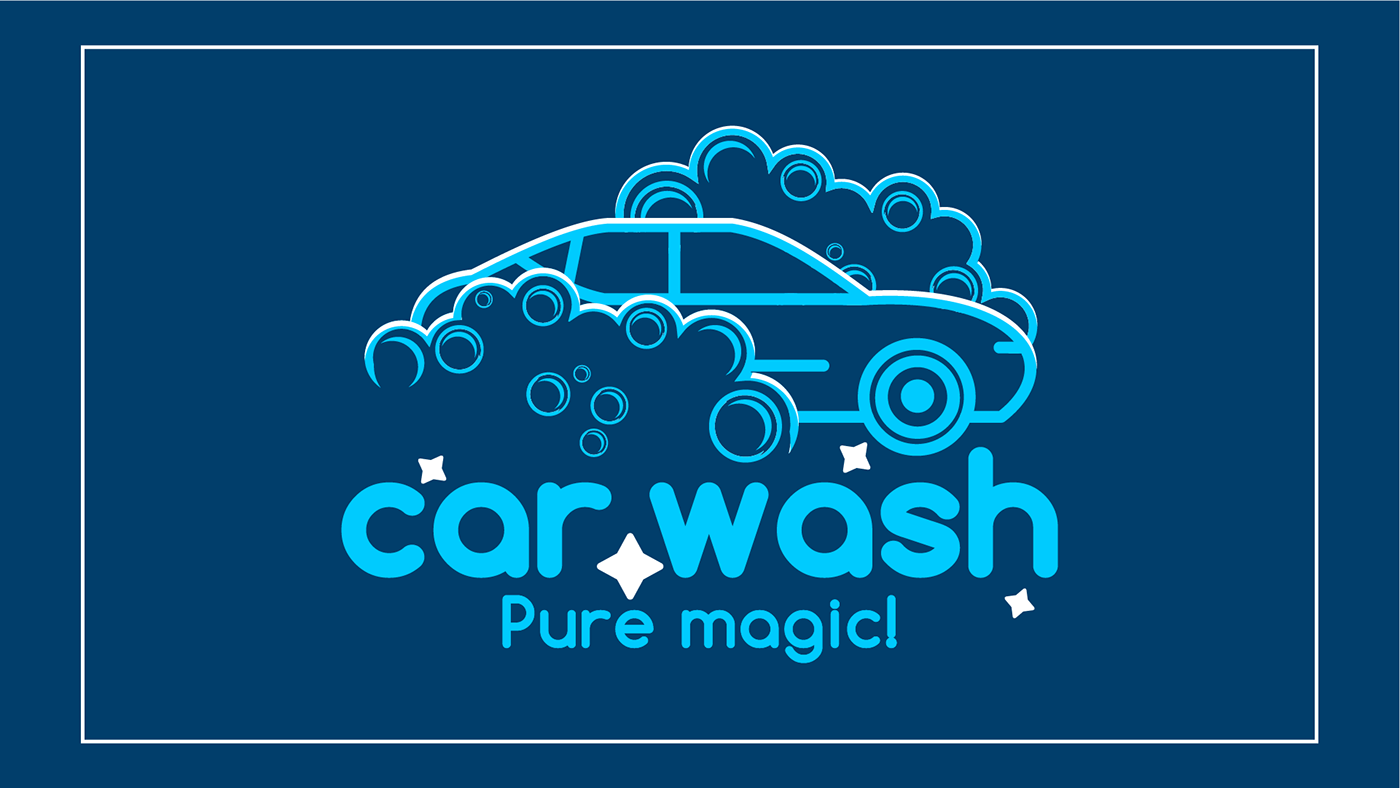 adobe illustrator Adobe Photoshop advertisement art car wash logo logo Logo Design logos Steele vector