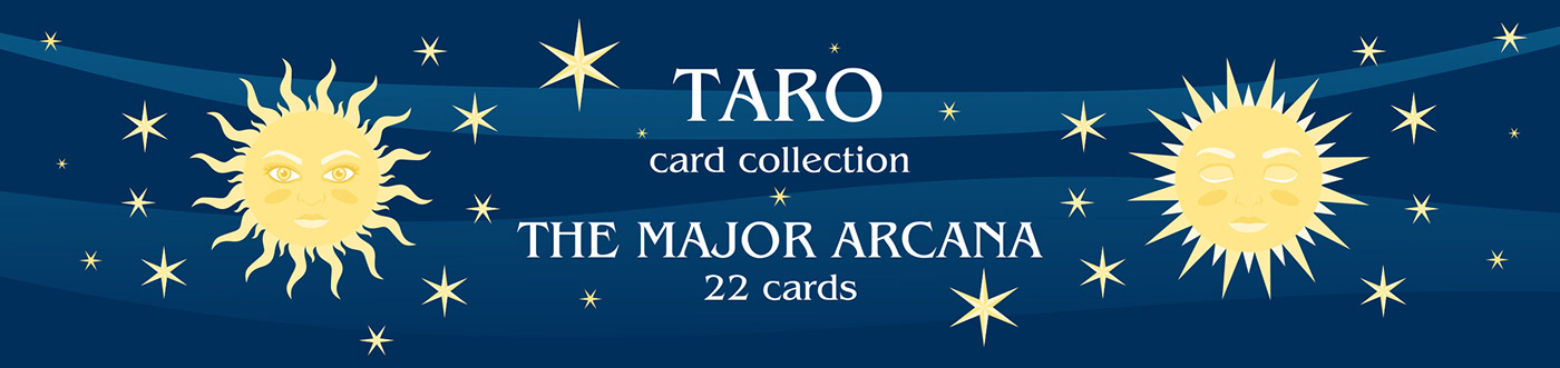 taro Collection art cartoon oracle tarot arcane esoteric clairvoyant fate
