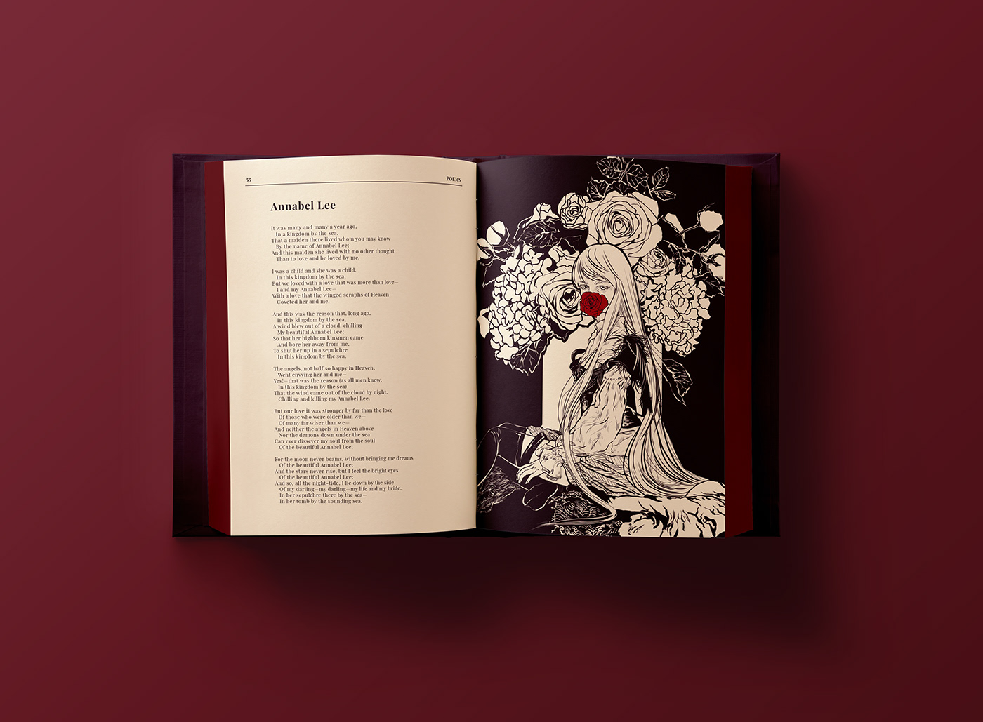Edgar Allan Poe book design book illustration Digital Art  Poetry and prose ILLUSTRATION 