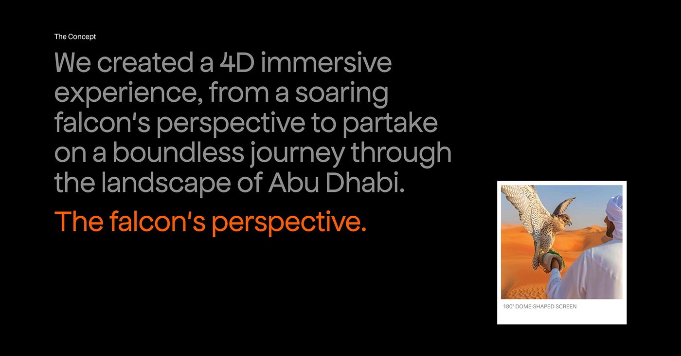 360° interactive installation Virtual reality 4d immersive mediamonks UI/UX abudhabi activition tourism